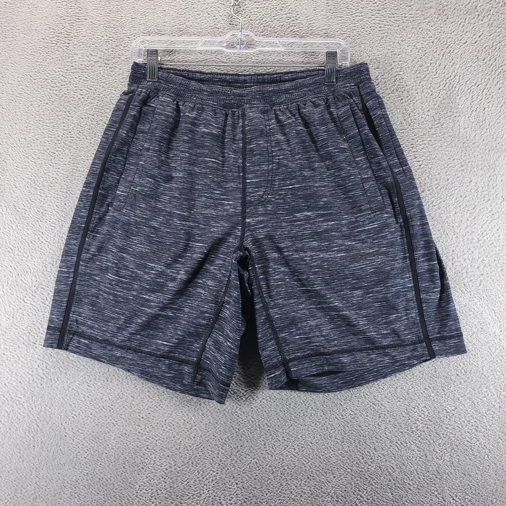 Lululemon Shorts Mens M Gray Pace Breaker Athletic Drawstring Pockets 9" Gym